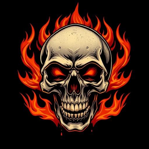 Rondder skull artwork